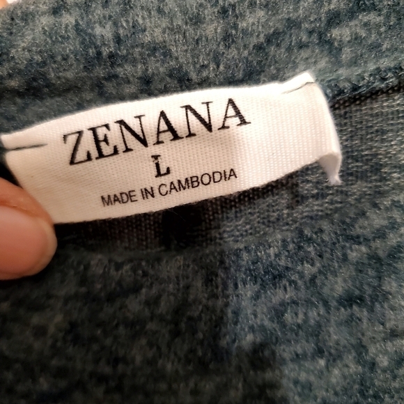 ZENANA GREEN FLEECE DOLMAN SLEEVE BOXY COMFY SWEATSHIRT - Picture 7 of 9